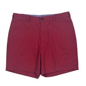 Brooks Brothers Mens 35 Advantage Chino Shorts Red Cotton Lightweight